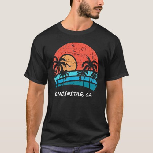 Encinitas Beach California Sunset Summer Classic V T_Shirt