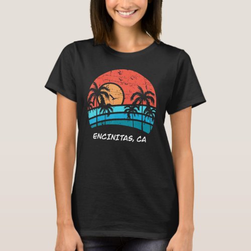 Encinitas Beach California Sunset Summer Classic V T_Shirt