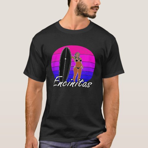 Encinitas CA Surfer Surfing Clothing Men Women Gra T_Shirt