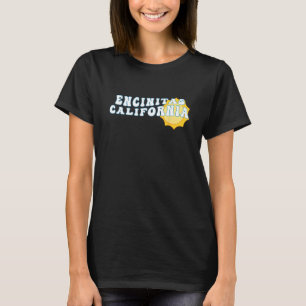 Encinitas California CA Retro Wavy Souvenir Vacati T-Shirt
