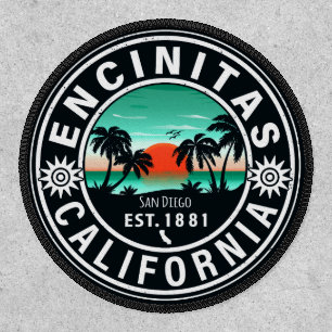 Encinitas California Retro Sunset Souvenirs 80s Patch