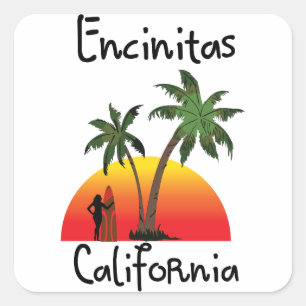 Encinitas California. Square Sticker