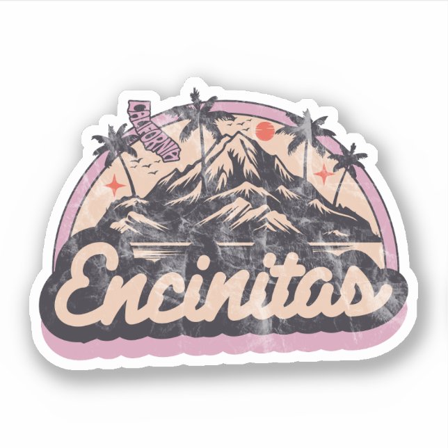 Encinitas, California Sticker (Front)
