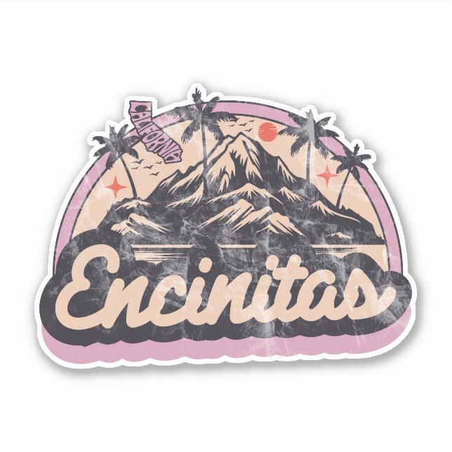 Encinitas, California Sticker (Front)