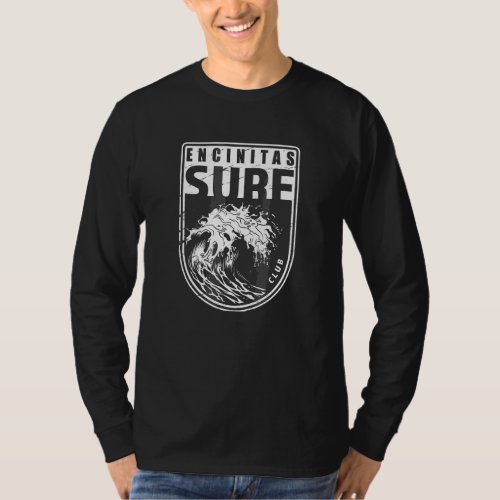 Encinitas California Surf Club Emblem T_Shirt