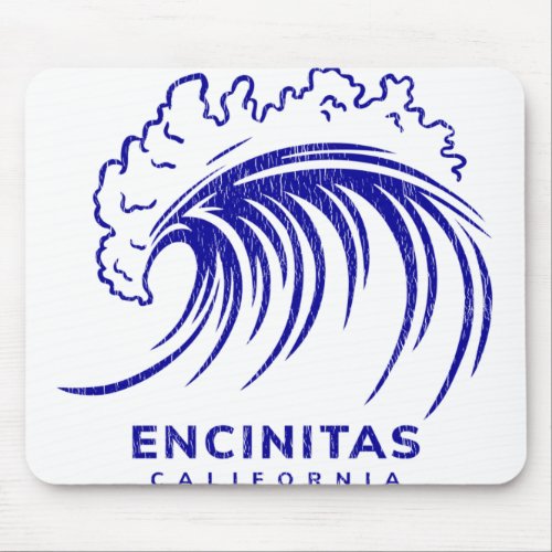Encinitas California Surfing Wave Mouse Pad