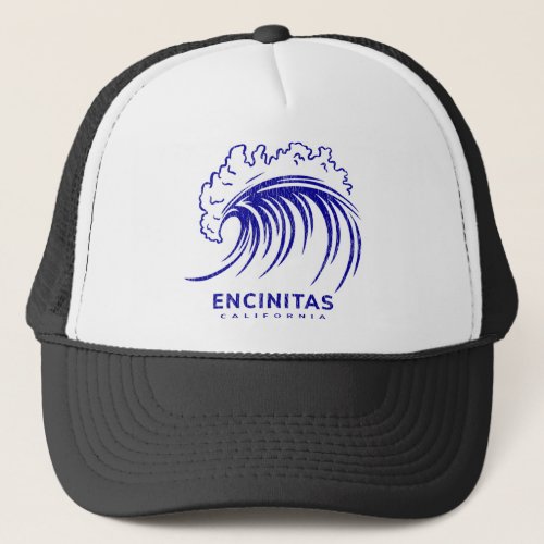 Encinitas California Surfing Wave Trucker Hat