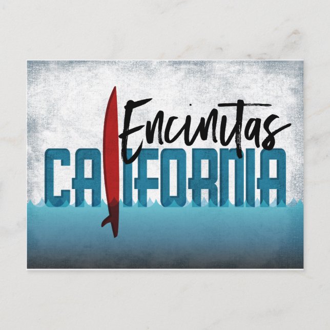 Encinitas Postcard California Surfboard (Front)