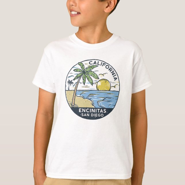 Encinitas San Diego California Vintage T-Shirt (Front)