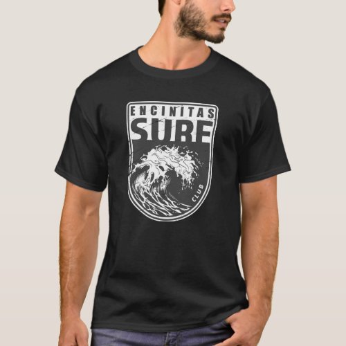 Encinitas Surf Club California Emblem T_Shirt