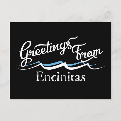 Encinitas Water Waves Postcard