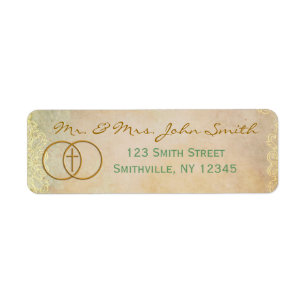 Encircled Cross Address Label (Matching Set)