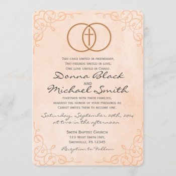 Encircled Cross Religious Wedding Invitations by jdlhammond at Zazzle