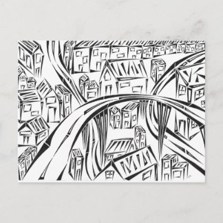 Encircled Town Postcard