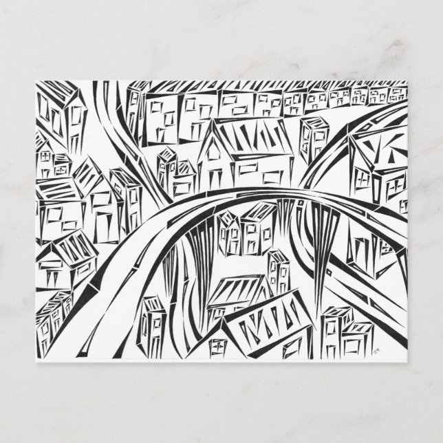 Encircled Town Postcard (Front)