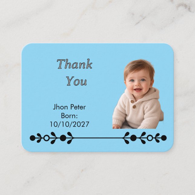 Enclosed card For New Born Baby (Front)