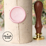 Enclosed Circle Thank You Wedding Business Gift Wax Seal Stamp<br><div class="desc">Thank You is such a simple word. Add a beautiful script cursive Thank You Wax Seal Stamp to your Wedding or Business Correspondence. This Wax Seal Stamp allows you customize it if you want or use as is. . Check out the assortment of custom wax seal stamps in our shop....</div>