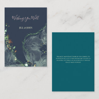 Encloser card Wedding Emerald Green  