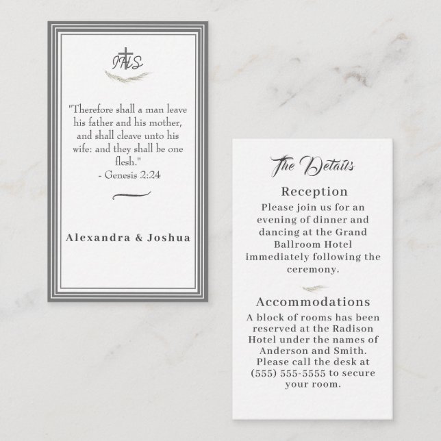 Enclosure Card (Front/Back)