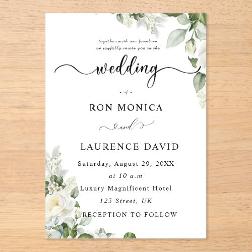 Enclosure Card Acrylic Invitations