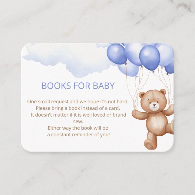 Enclosure Card "BOOKS FOR BABY" (Front)