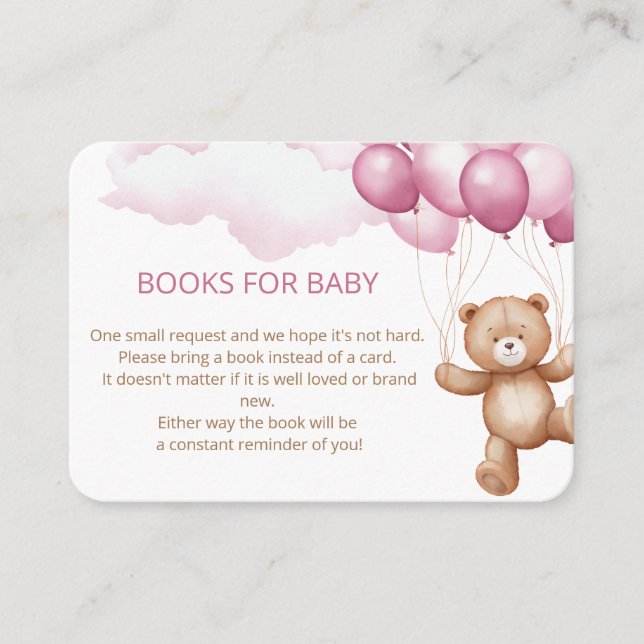 Enclosure Card "BOOKS FOR BABY" (Front)