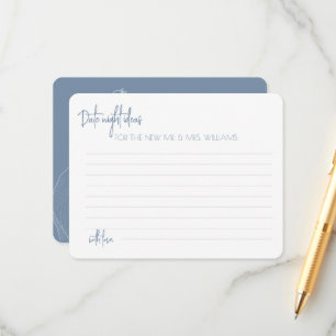 Enclosure Card Bridal Shower date night ideas