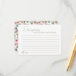 Enclosure Card Bridal Shower date night ideas