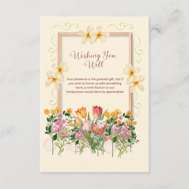 Enclosure Card Honeymoon Fund  (Front)