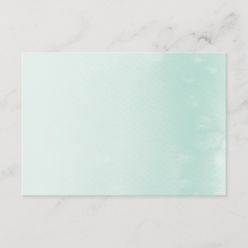 ENCLOSURE CARD :: ombre watercolor pastel mint