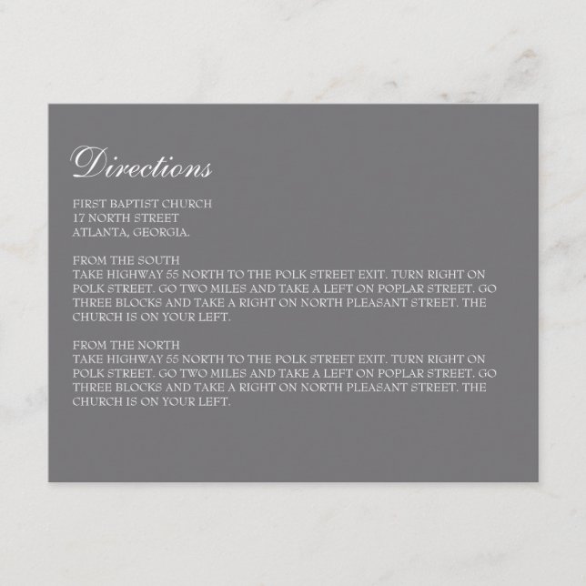 Enclosure Card // The Elegance Collection (Front)
