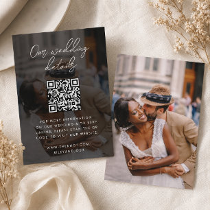 Enclosure Card Wedding Website QR Code Insert