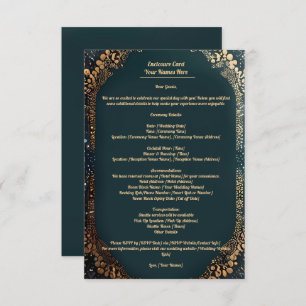 Enclosure card with small dotted design florals