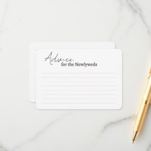 Enclosure Cards Advice for a bride shower.