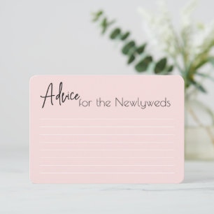 Enclosure Cards Advice for a bride shower.