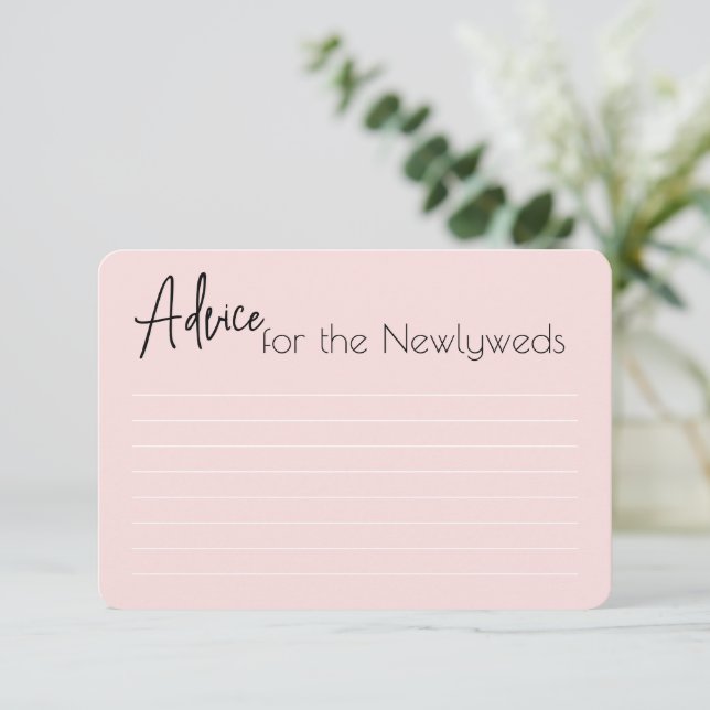 Enclosure Cards Advice for a bride shower. (Standing Front)