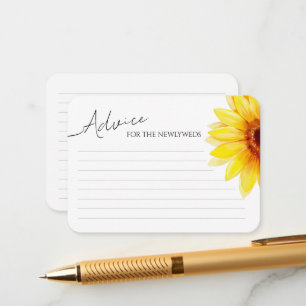Enclosure Cards Advice for a bride shower.
