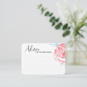 Enclosure Cards Advice for a bride shower.