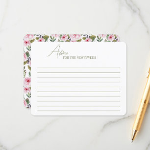 Enclosure Cards Advice for a bride shower.