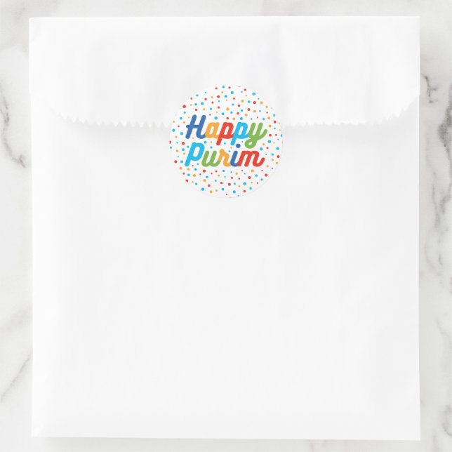Enclosure Happy Purim stickers (Bag)