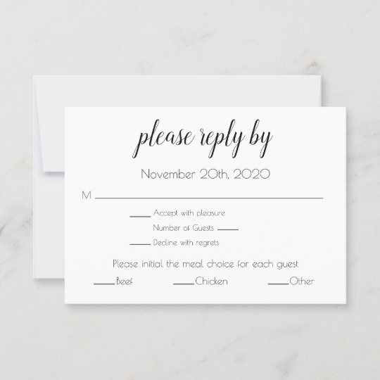 Enclosure RSVP card