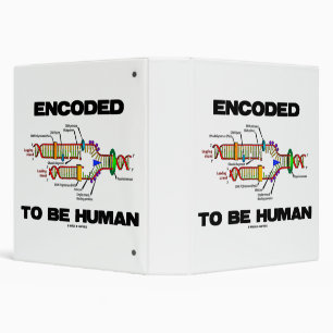 Encoded To Be Human DNA Replication Geek Humor 3 Ring Binder