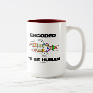 Encoded To Be Human (DNA Replication) Two-Tone Coffee Mug