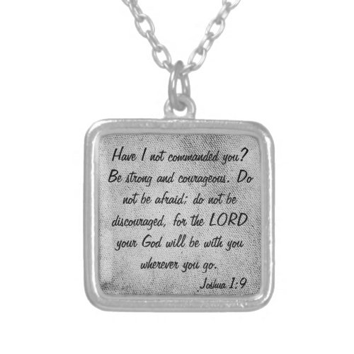 encouagement bible verse Joshua 19 necklace