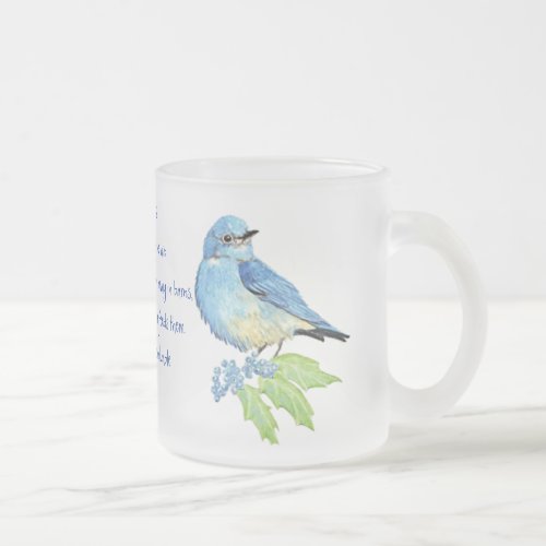 Encoucouraging Scripture Matthew 626 Bird Art Frosted Glass Coffee Mug