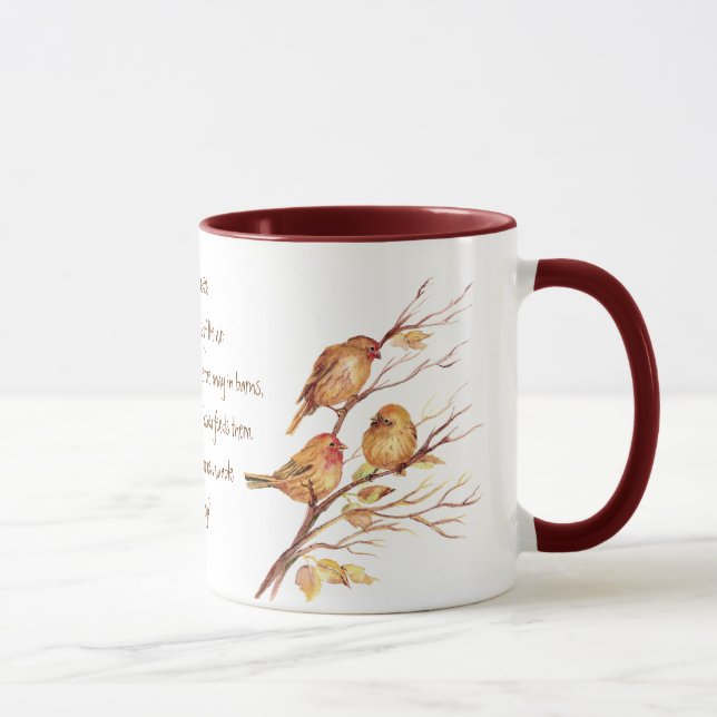 Encoucouraging Scripture Matthew 6:26, Birds Mug (Right)