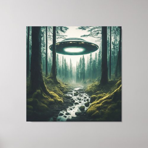 Encounter in the Woods Canvas Print
