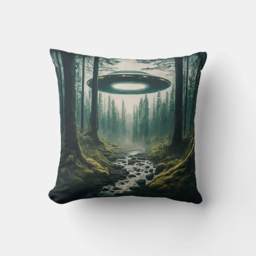 Encounter in the Woods Throw Pillow