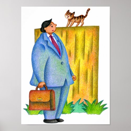 Encounter with a kitten on the way home. poster