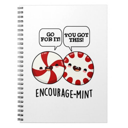 Encourage_mint Funny Candy Pun  Notebook